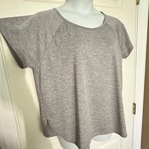 Ideology Athletic Top Short Sleeve Light Gray Plus Size XXL